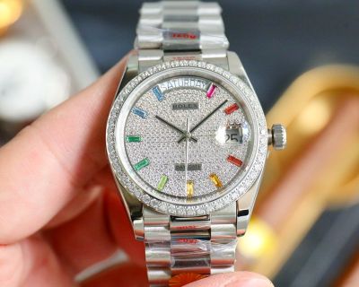 3A Factory ROLEX Day-date 904L Steel 2834 Movement 36*11MM White Watch